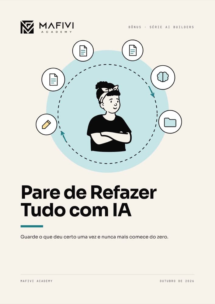 Capa do ebook Pare de Refazer Tudo com IA